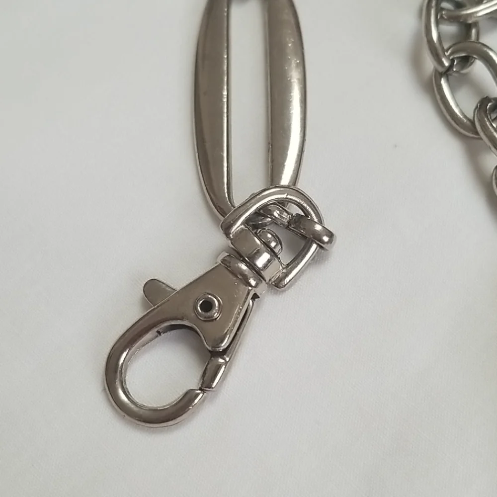 Vintage RETRO Stainless Steel oval chain belt